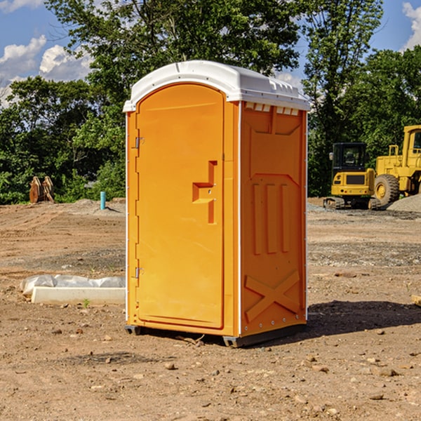 how often are the portable restrooms cleaned and serviced during a rental period in Stroh Indiana